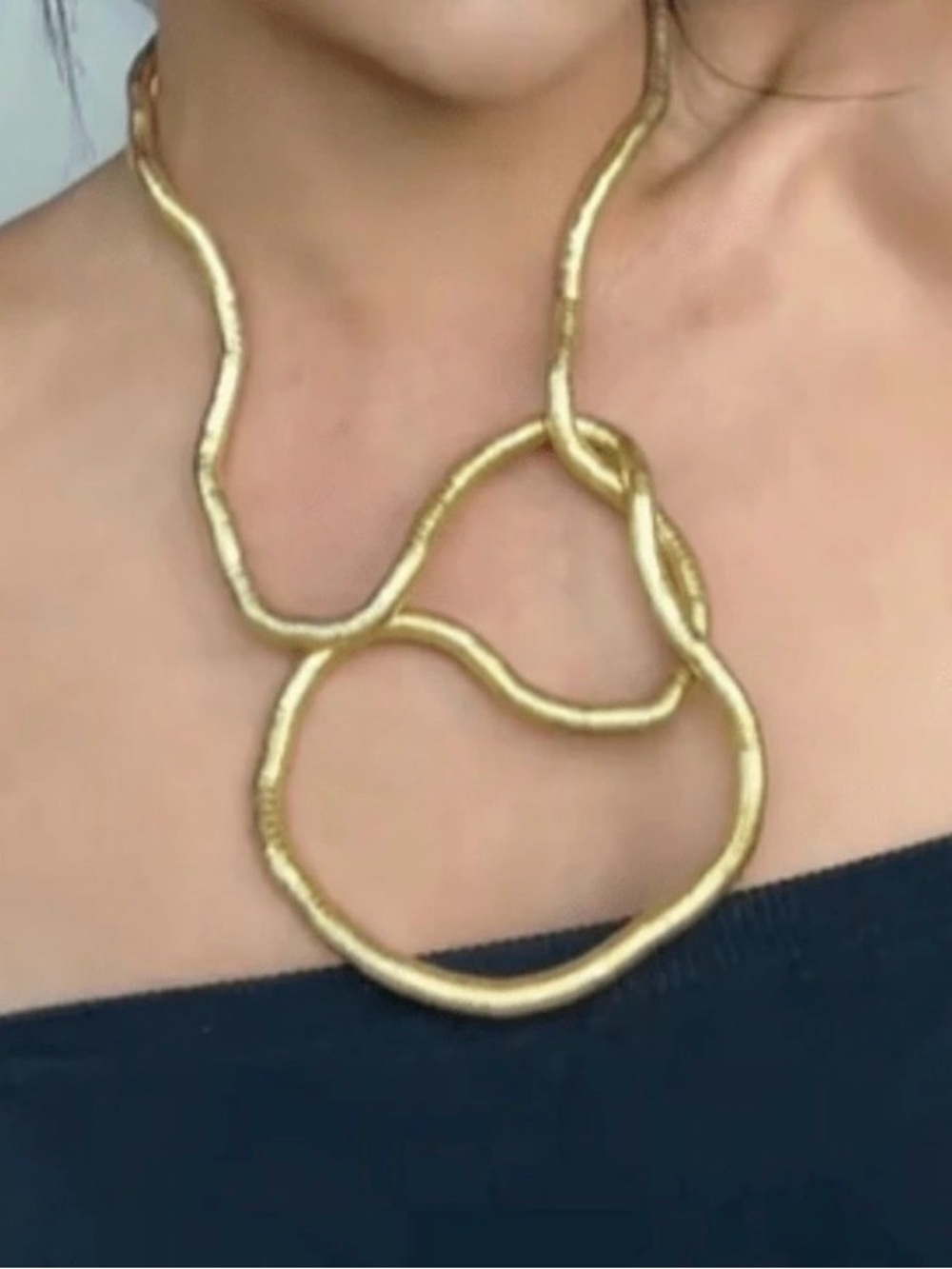 2 Gold and Silver Coil Bracelets- Necklaces
